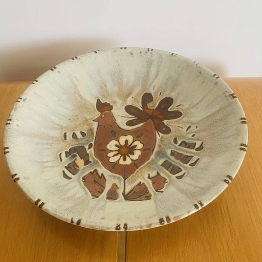 Grand plat en céramique émaillée par J.G. Picard, années 60-70 – tafelaccessoires, Ceramic