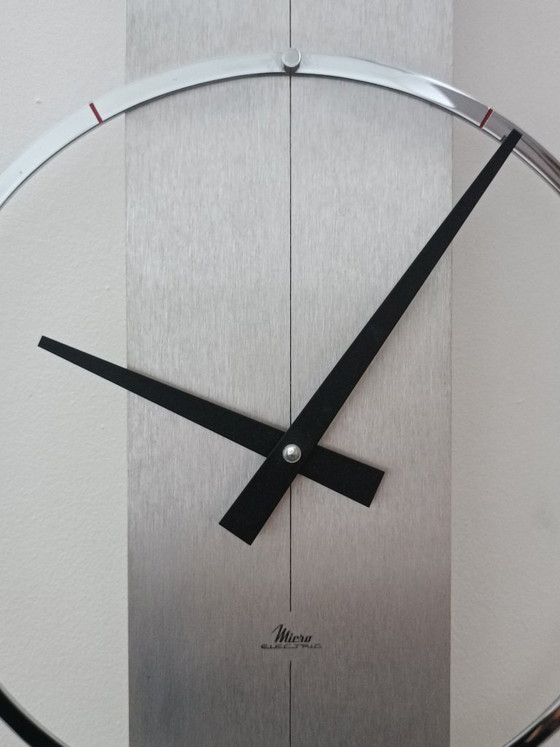 Image 1 of Micro Electric designer clock by Microtecnica 1970s