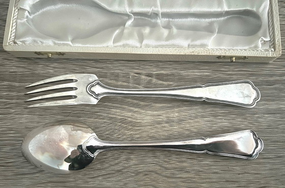 Image 1 of Set di 2 posate in metallo placcato argento 60 Vintage DIXI Hallmark