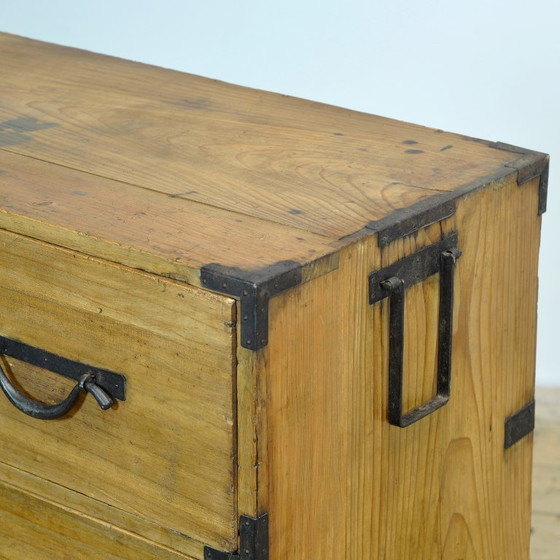 Japanese Tansu chest of drawers, circa 1870, Iron, Wood, Black (photo 7 of 15)