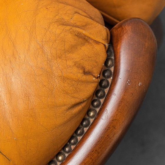 Image 1 of COPPIA DI POLTRONE IN PELLE E LEGNO ANNI ’50 VINTAGE MODERNARIATO