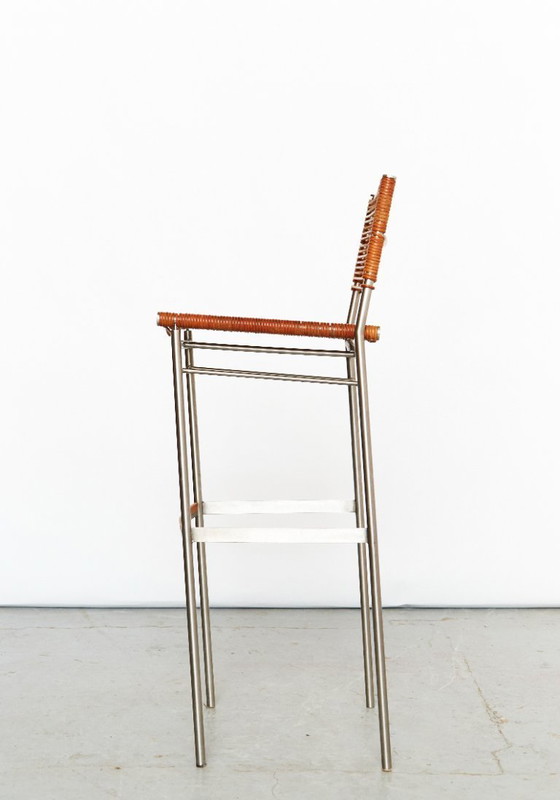 Image 1 of Pair Tito Agnoli Barstools "MissB" for Pierantonio Bonacina