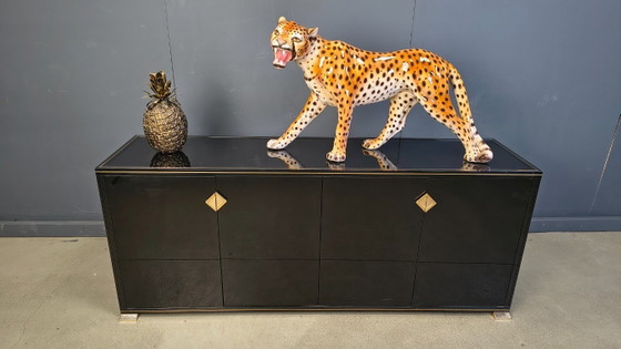 Image 1 of Brass and lacquer sideboard by Pierre Vandel, 1970s
