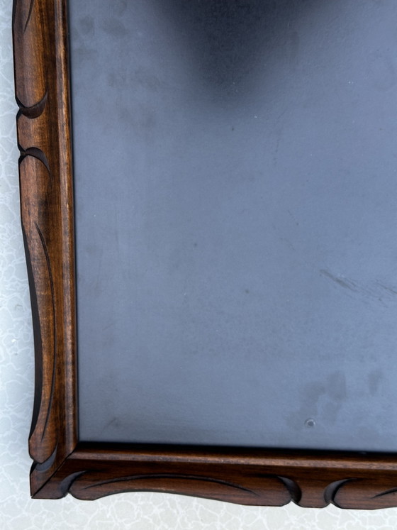 Cadre photo vintage Mid-Century en bois sculpté – 30 × 40 cm – Mid Century, Wood, Glass (photo 5 of 15)