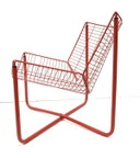 Sedia Jarpen in filo rosso Niels Gammelgaard anni '80 - originale IKEA