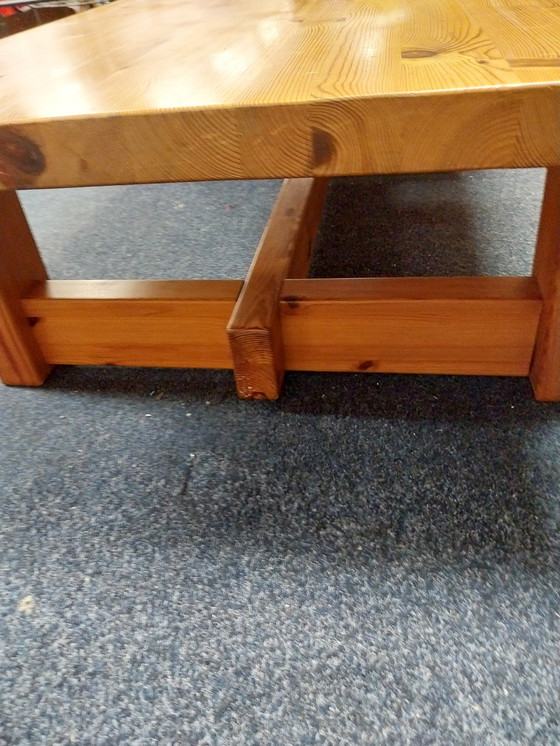 Image 1 of 1 table basse en pin des années 1970, 130 x 80 cm, hauteur 40 cm