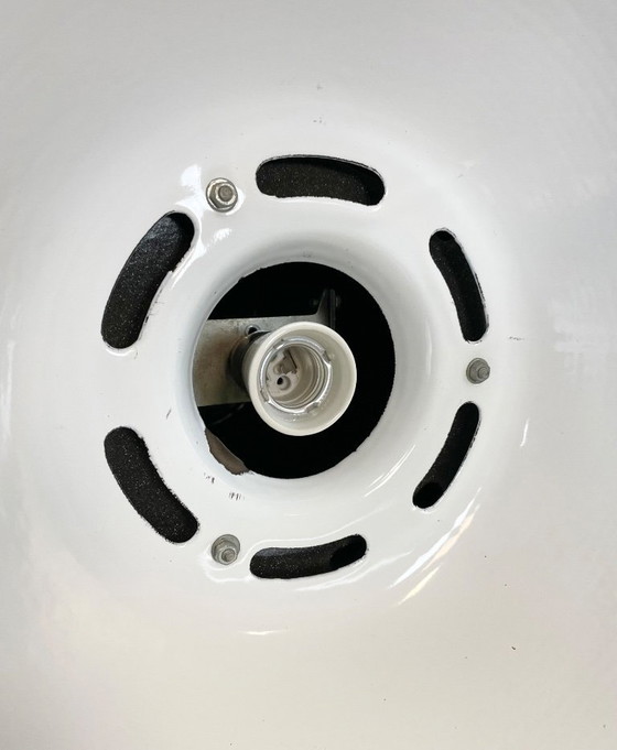 Image 1 of Grande lampada industriale in smalto nero di Elektrosvit, anni '60