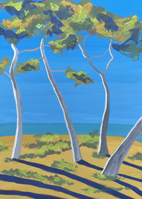 Image 1 of 3 pinturas al gouache sobre papel A5 (21x15cm)