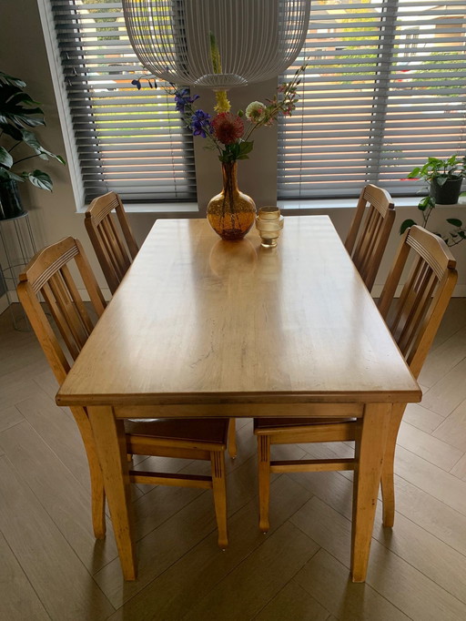 Vintage eethoek beuken