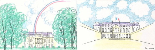 François-Xavier LALANNE Palacio del Elíseo I serigrafía 1997