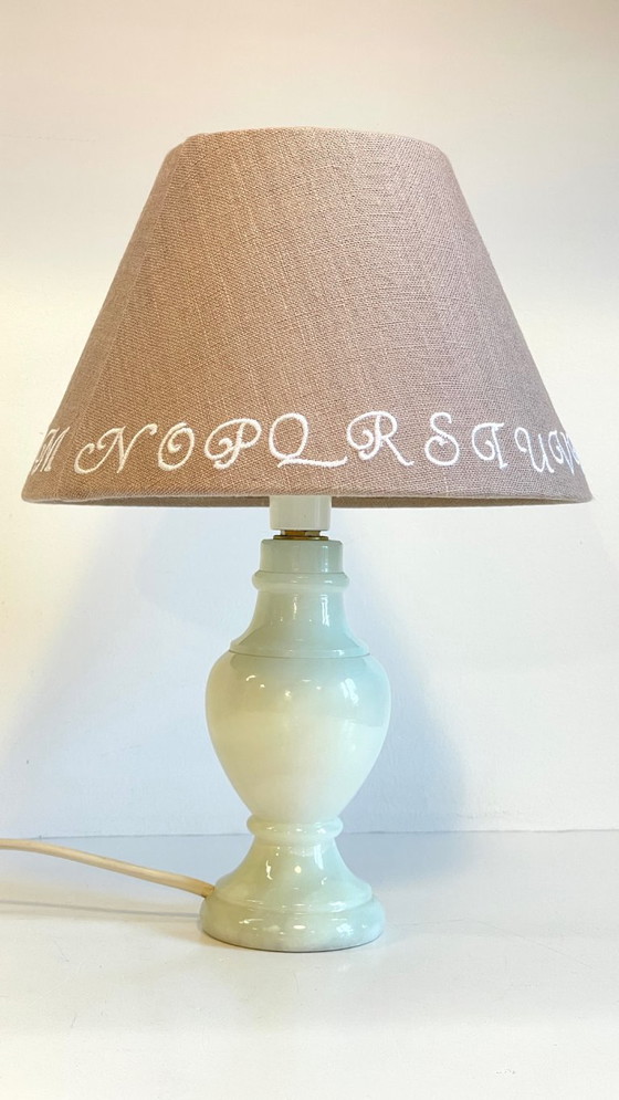 Image 1 of Vintage white marble lamp