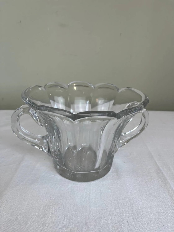 Gevormde persglazen schaal – Schalen, Crystal, Glass (photo 8 of 8)
