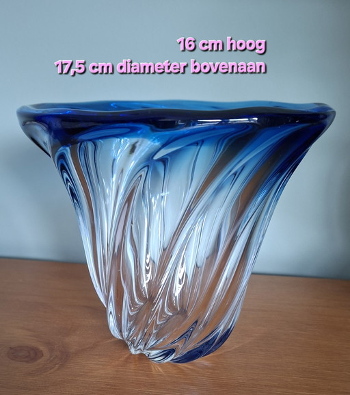 Vintage kristallen vaas val Saint Lambert twisted