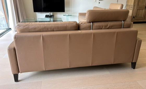 Image 1 of Splendido set Rolf Benz EGO – Pelle beige di alta qualità