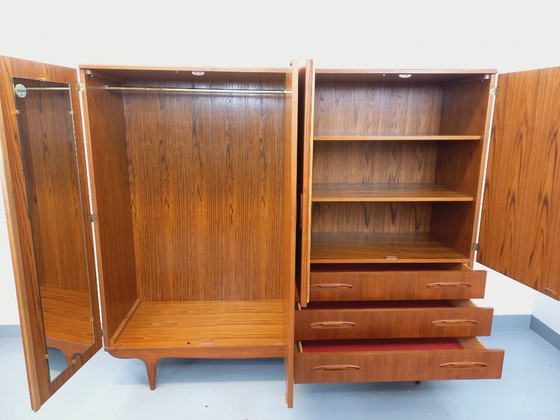 Image 1 of Vintage Scandinavian teak wardrobe from the 1960s