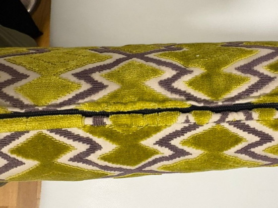 Exclusive Decorative Pillows with Geometric Pattern in a Set, Velvet, Multi Color (photo 4 of 5)