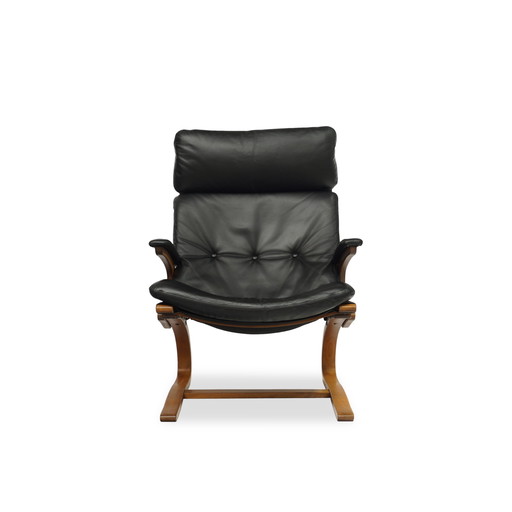 Rybo Rykken & Co. Kengu Armchair Leather Black Vintage Chair