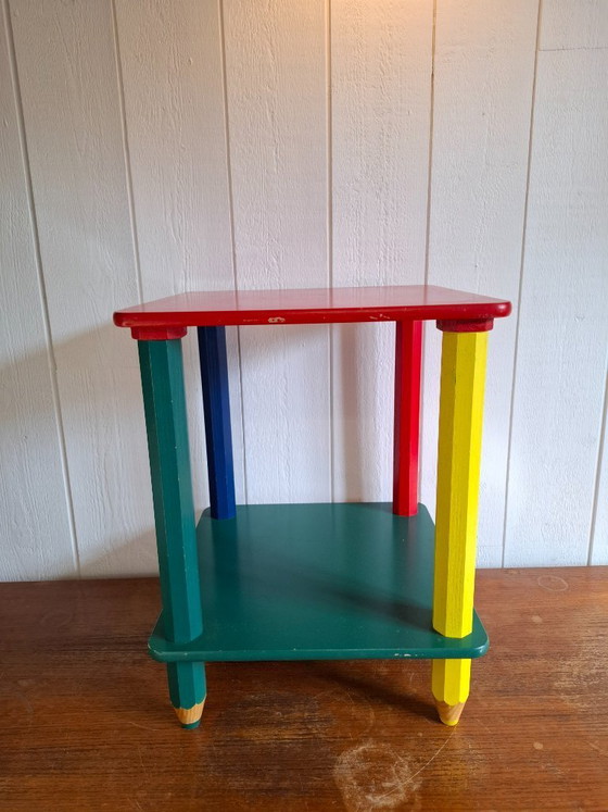 Image 1 of Memphis style pencil side table