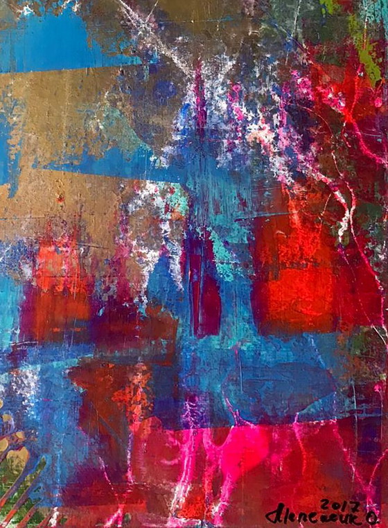 Original Acrylic Painting Abstract Expressionism Start – Paintings & Drawings, Canvas (photo 7 of 7)