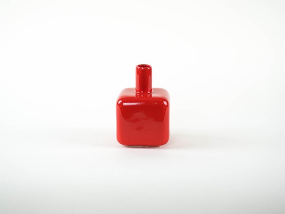 Image 1 of Red ceramic vase, German design, 1990s, manufactured by ASA Selection