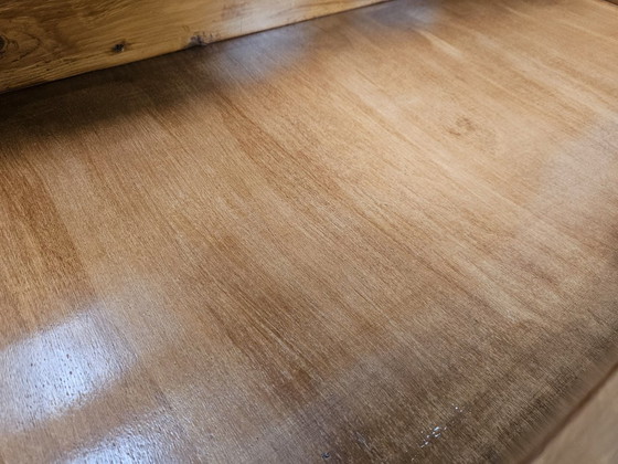 Image 1 of 1940s Art Decò sideboard in walnut burl with mirror