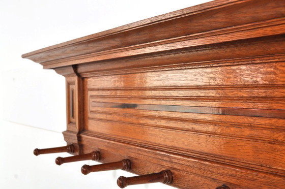 Antique Oak Coat Rack, 1890s – Wood (photo 9 of 12)