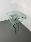 Fiam (Italië) glazen bijzettafel '1980'