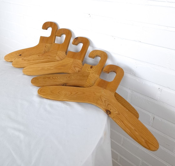 Image 1 of 5 vintage wooden clothes hangers Sven Larsson 1970s