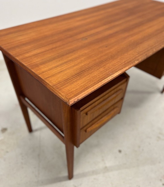 Image 1 of Teak Desk By Gunner Nielsen For Tibergaard, 1960s.