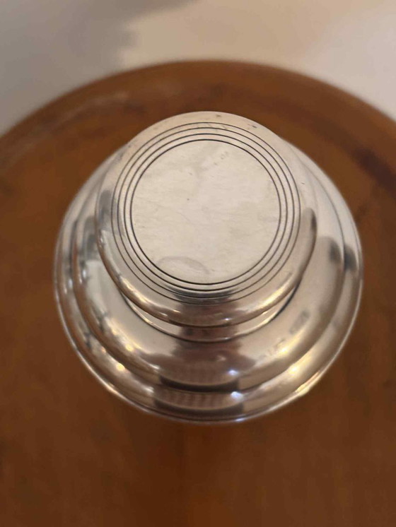 Image 1 of Shaker à cocktail Art déco : barware français plaqué argent des années 1920
