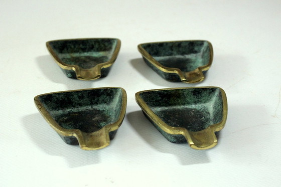 Image 1 of 1950s Stackable ashtray - Design by Carl Auböck - bronze/brass