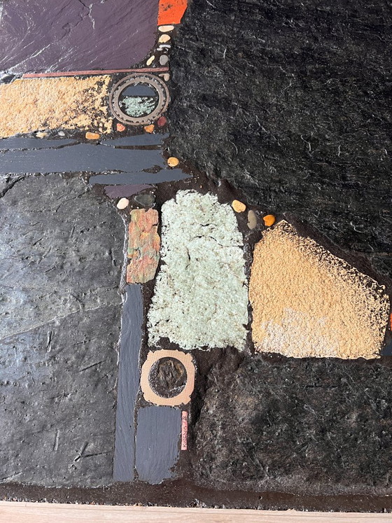 Originele gesigneerde Paul Kingma tafel – Salontafels, Stone, Wood (photo 3 of 6)