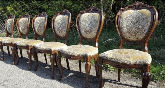 Image 1 of Barok eetkamer met 6 stoelen