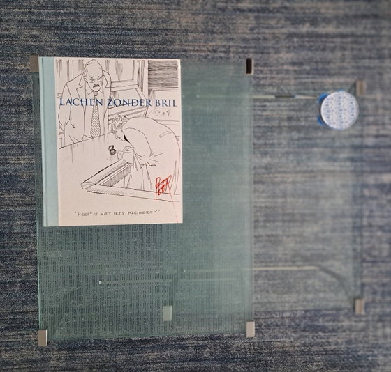 Image 1 of Riga Glas-Couchtisch, 2-teilig, Kufengestell in Chrom