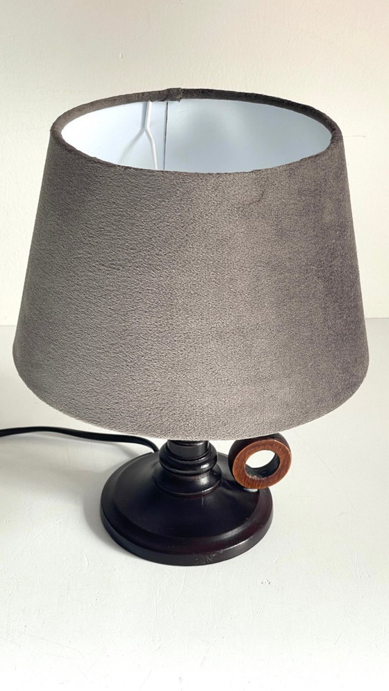 Image 1 of Lampada a candela in legno d'epoca