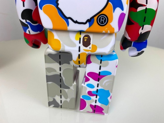 Image 1 of Bearbrick BAPE A BATHING APE 28. Jubiläum 02 CAMO #2 400% MEDICOM Toys