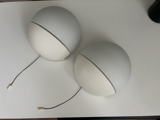 2 x Vintage Hala Zeist Wall lights Space Age Moon – Metal (photo 5 of 5)