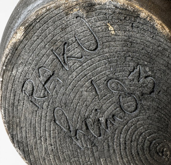 Image 1 of Hein Severijn's Raku Vase 1983 – Signed Dutch Studio Ceramics