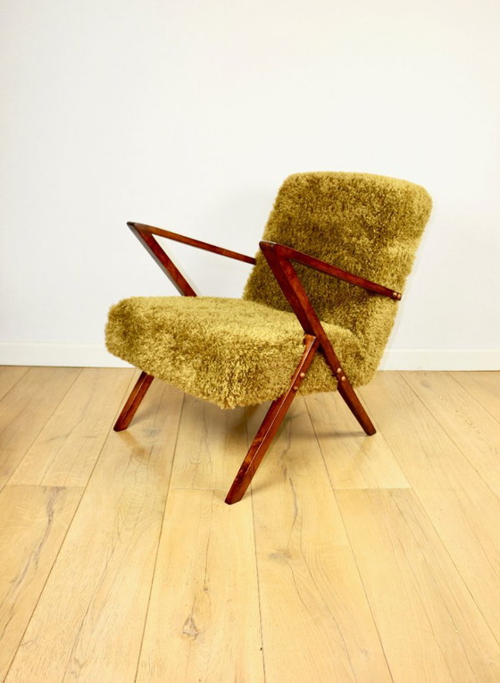 Poltrona Loft Vintage Design Vintage Khaki / Oliva Pelo Lungo Volpe - Poltrona Rinnovata – Axel Concept (photo 2 of 11)
