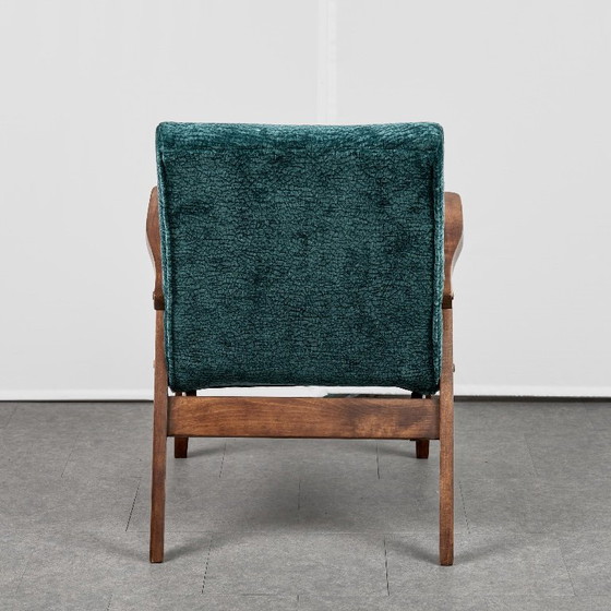 Poltrona iconica di Mieczysław Puchała, anni '60, Polonia, Poltrone, Legno, Tessile, Verde, Scandinavian (foto 6 di 13)