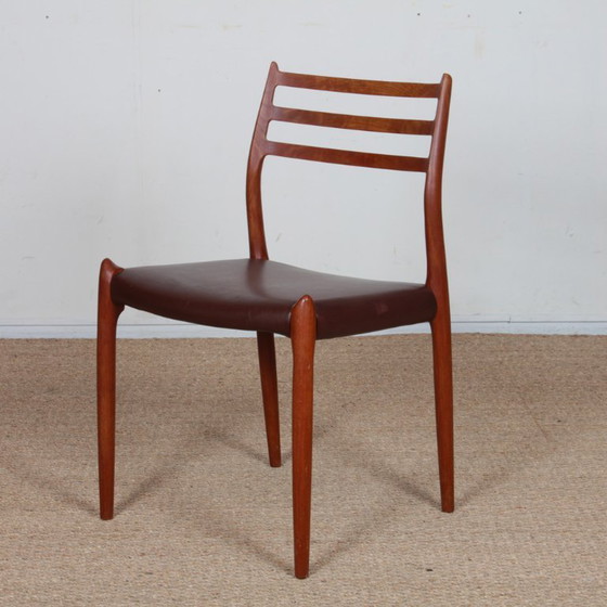 Image 1 of Set of 6 teak chairs by Niels Otto Moller, model 78, 1960