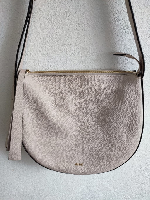 Abro Handbag Shoulder Bag Leather Cream Beige Very Good Condition – schoudertassen (photo 2 of 15)