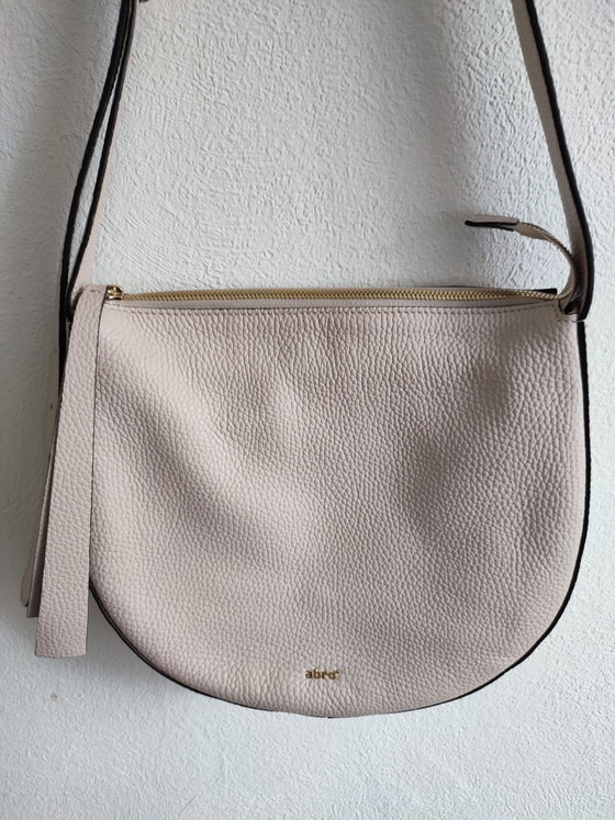 Abro Handbag Shoulder Bag Leather Cream Beige Very Good Condition (photo 2 of 15)