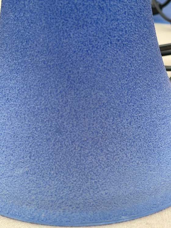 Image 1 of Cobalt blue mushroom lamp
