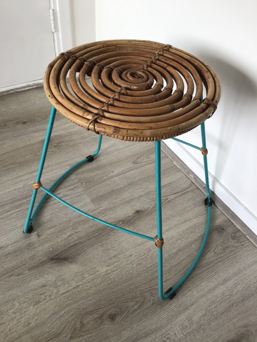 Vintage rotan kruk jaren 50/60 Rohé