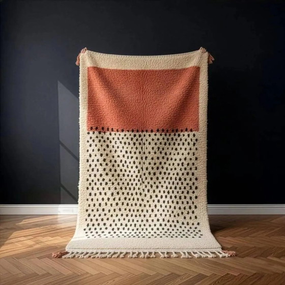 Tapis tissé à la main 250x150 cm, laine, rose, Maroc – Wool, Scandinavian (photo 5 of 9)