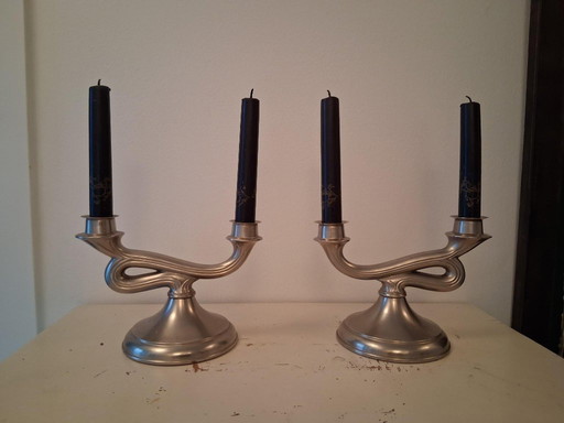 Set of Art Deco candlesticks