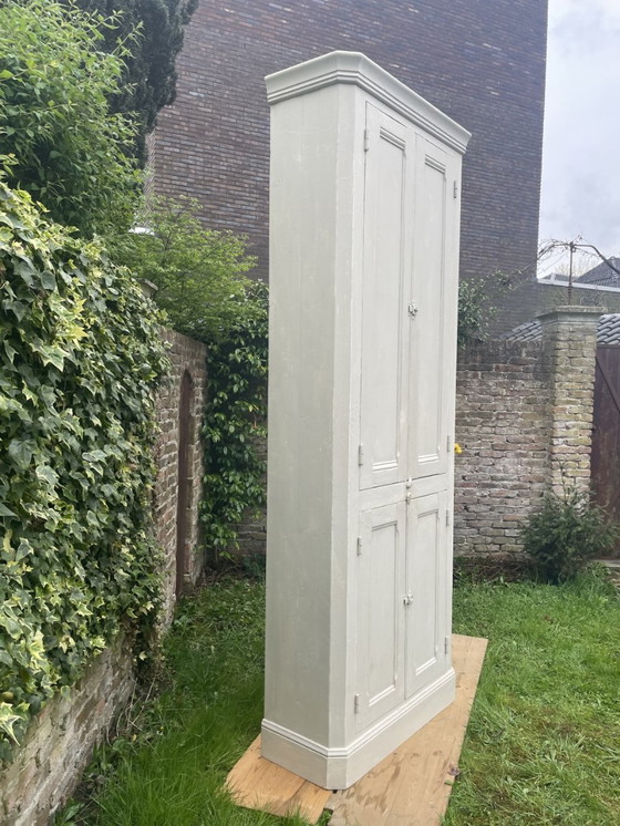 Image 1 of Tall Narrow Kitchen Cupboard Serving Cabinet Display Cabinet 260 cm. French