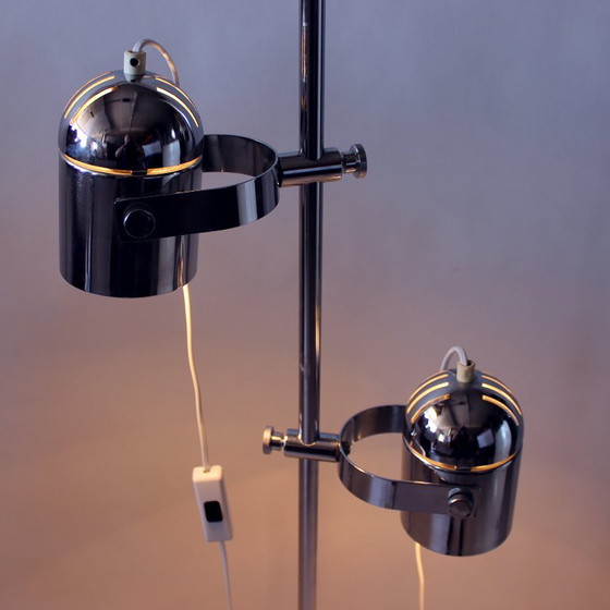 Lampada da terra vintage Combi Lux cromata con doppio faretto, Cecoslovacchia, anni '70 – Lidokov (photo 11 of 13)