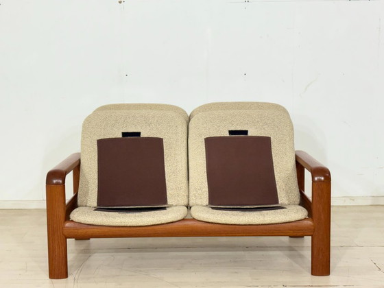 Image 1 of Divano Dyrlund in teak stile metà secolo | Divano a 2 posti in legno massello | Classico del design